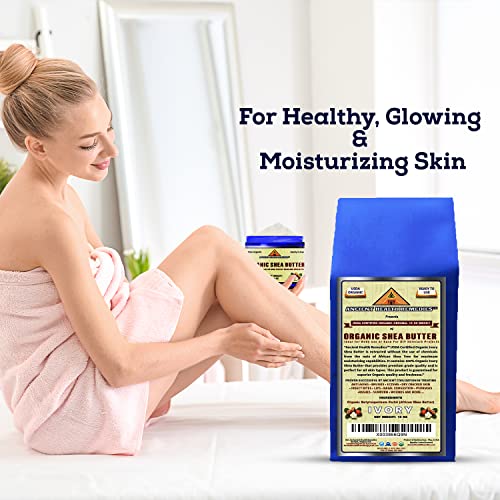 16 Ounce Organic Unrefined Raw African Ivory Shea Butter - Anti-Aging & Moisturizer