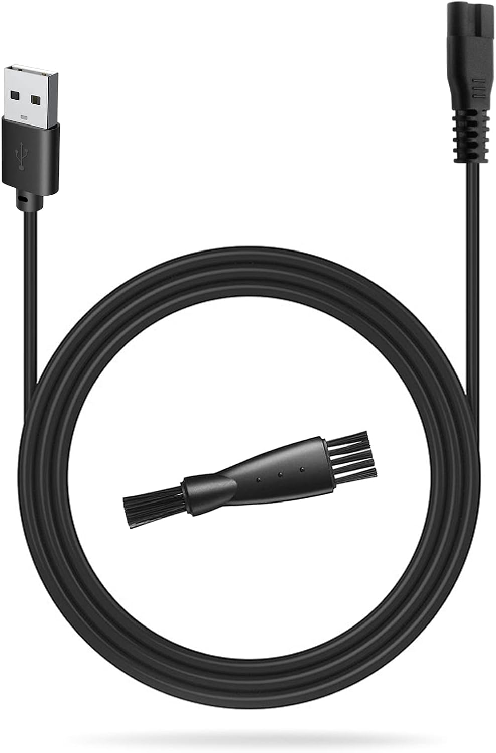 Dog Clippers Charging Cable - 5V USB Charger for Professional Grooming Clippers | 3.3ft Length with Cleaning Brush