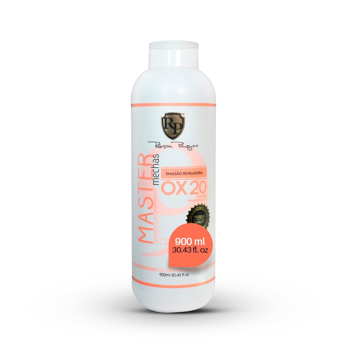 Robson Peluquero Master Mechas OX Hair Bleach 20 Volume, Hair Developer - 900mL | Professional High-Lift Cream Peroxide for Bleach Hair, Highlights, Balayage | Controlled Lightening & Protection