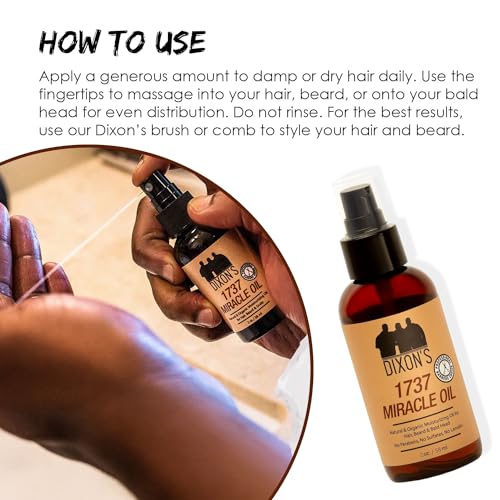 Dixon's 1737 Miracle Oil - Organic Beard, Hair & Scalp Oil (2 fl oz)