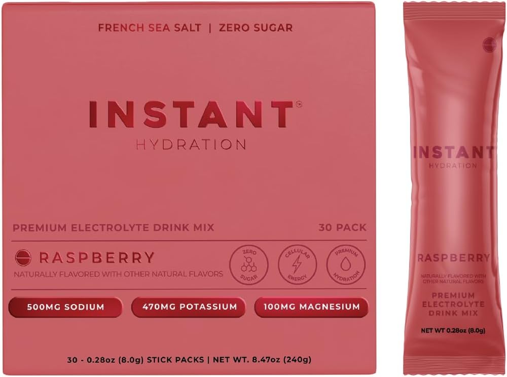 Electrolyte Drink Mix - Instant Hydration Sugar Free Cherry Limeade Powder Packets | 20 Travel Sticks for Recovery & Muscle Support