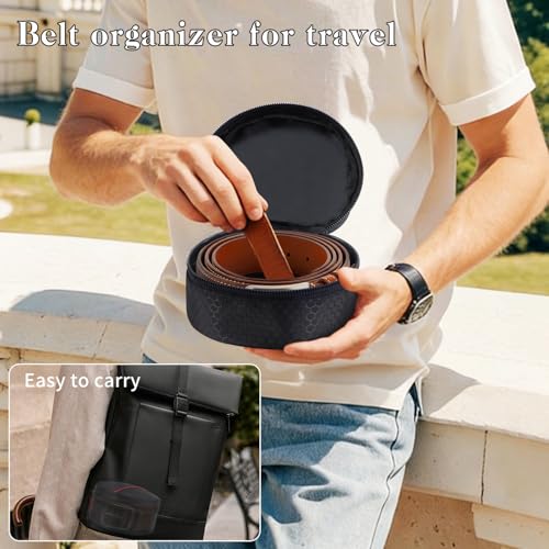 Travel Belt Organizer Case - Portable Storage for Belts & Ties