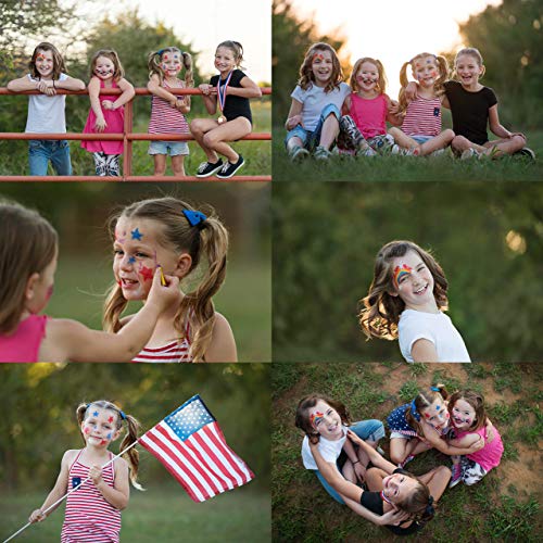 Dress Up America Non-Toxic Face Paint Crayons - 12 Colors with Art Book