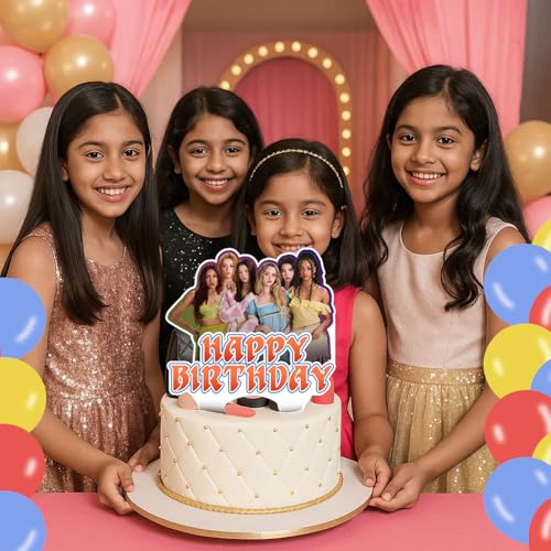 Katseye Kpop Birthday Backdrop Banner & Cake Toppers Set