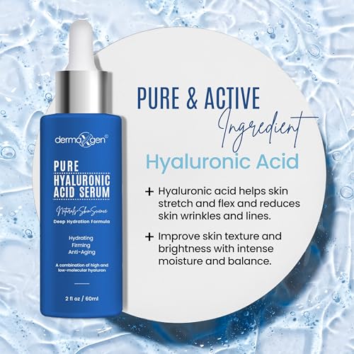DERMAXGEN Hyaluronic Acid Serum – Hydrating Anti-Aging Face & Eye Treatment (2 FL OZ)