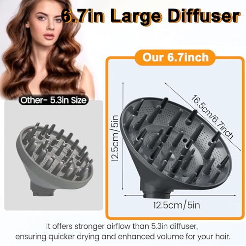 Extra Large Curl Diffuser for Dyson Airwrap HS01 HS05 HS08 - Gray
