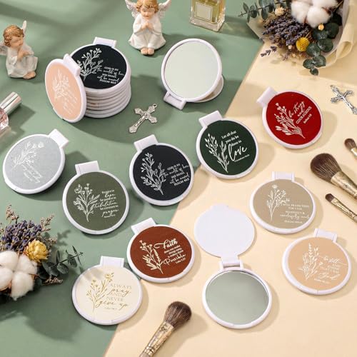 30 Pcs Christian Compact Mirrors for Women - Classic Bible Version, Portable & Inspirational Gift