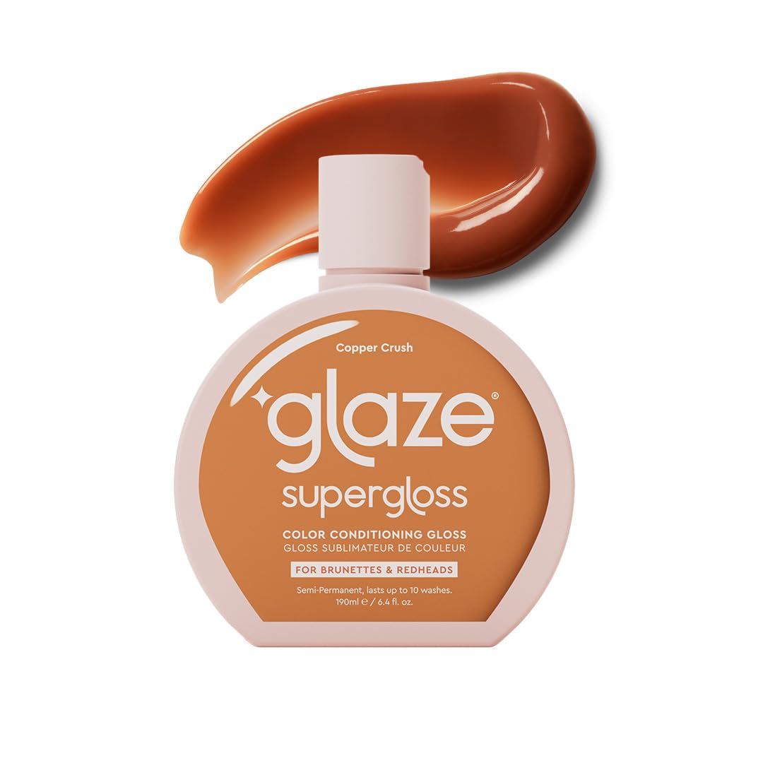 Color Conditioning Gloss - Tinted Moisturizer for Brown & Red Hair, Boosts Shine & Repairs Damage - Auburn Spice, 6.4 oz