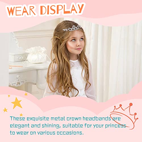 Cinaci 5 Pack Sparkly Rhinestone Silver Metal Headbands for Women Girls Brides - Variation S2