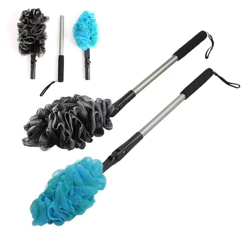 EASACE 23-Inch Back Scrubber Loofah with Long Handle & Adjustable Head, Includes Replacement Soft Loofah for Shower