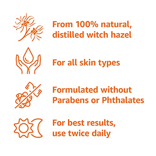 Amazon Basics Witch Hazel Toner - 100% Natural, 16 oz