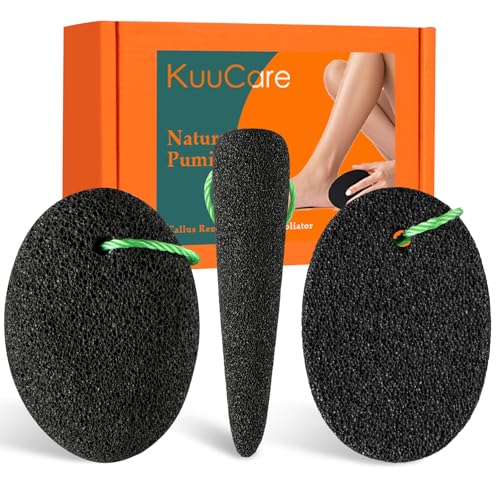 Natural Pumice Stone Set for Feet - 3 Pack Exfoliation Tools