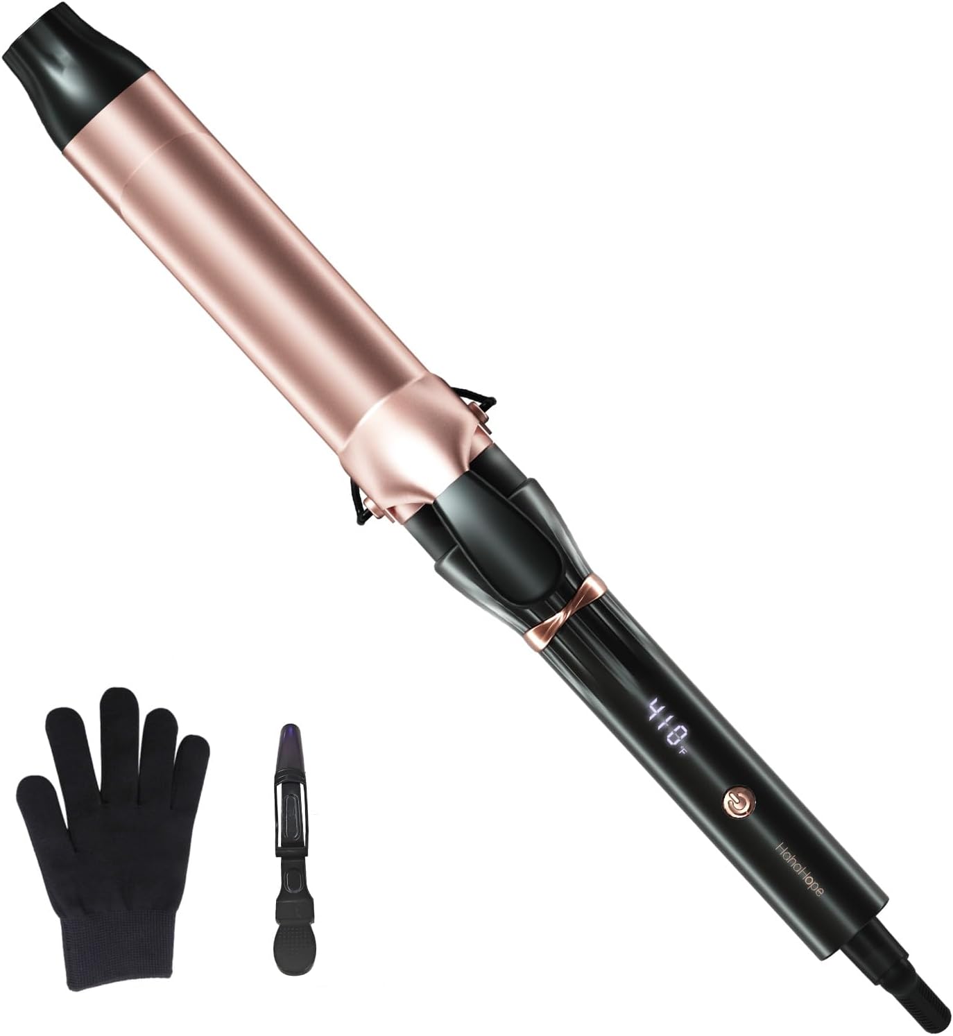 Curling Wand - 3/8 Inch Ceramic Tiny Curling Iron with Adjustable Temperature | Fast Heating for Short & Long Hair