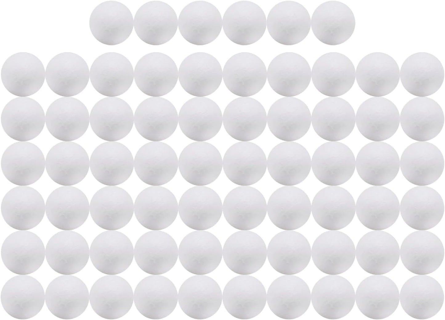 Craft Foam Balls - 66-Pack 1 Inch Polystyrene for DIY Arts & Crafts | White Decorative Ornaments