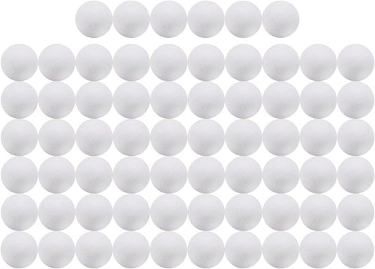 Craft Foam Balls - 66-Pack 1 Inch Polystyrene for DIY Arts & Crafts | White Decorative Ornaments