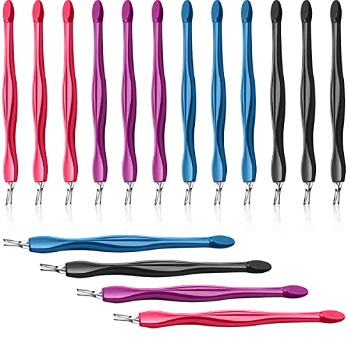 Cuticle Pusher & Trimmer 12Pcs V-Shaped Nails Tool Set for Manicure & Pedicure