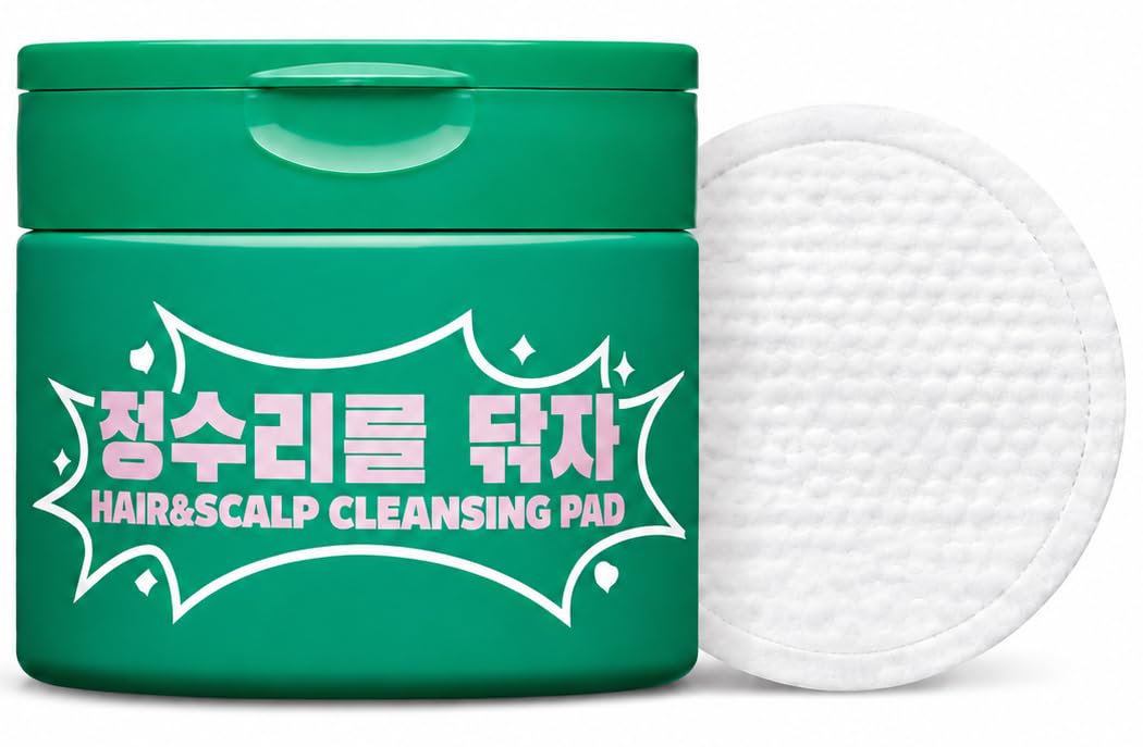 Madeca Hair Cleansing Pads - No-Rinse Hairline Refresh for Post-Workout & Travel | 30 Count
