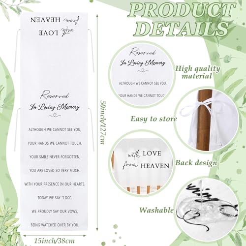 Wedding Memorial Chair Sign - Reserved for Loved Ones in Heaven