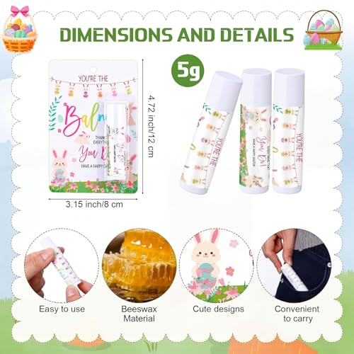 12-Pack Easter Lip Balm Set - Moisturizing Carrot Cake Flavor Gift Set