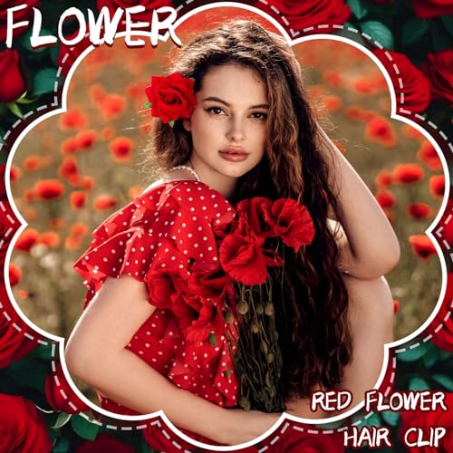 21-Piece Flower Hair Clips Set - Boho Rose Hair Barrettes for Women