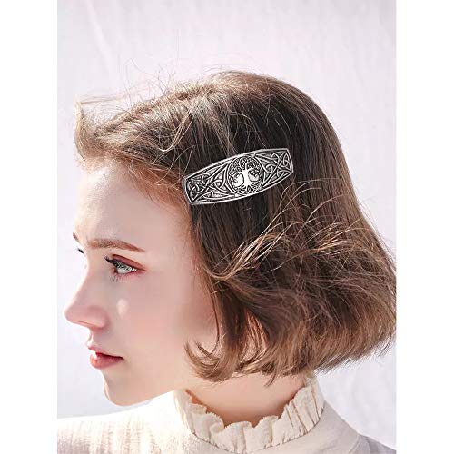TEAMEER Vintage Celtic Knot Hair Clip - Elegant Metal Barrettes for Women