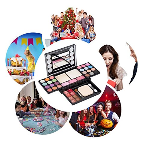 Eyeshadow Palette - 37 Highly Pigmented Colors | Shimmer & Matte Finish, Blush Brushes Included