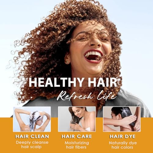 Callmynm Dark Brown 3-in-1 Herbal Hair Dye Shampoo for Youthful, Nourished Hair