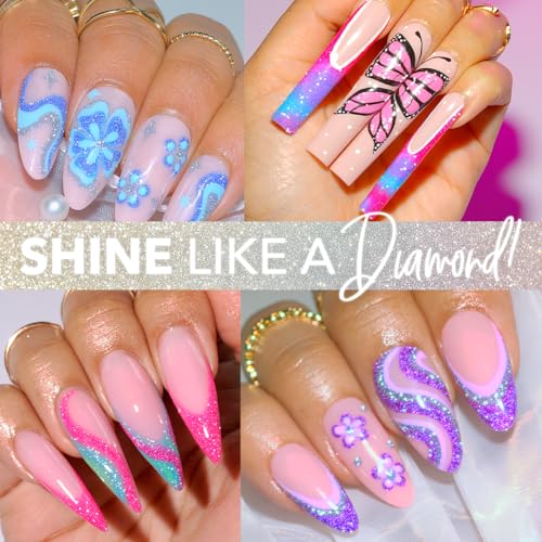KIARA SKY Diamond FX Reflective Gel Polish Lightning - Neon Glitter Nail Color