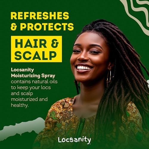 Locsanity 8oz Daily Moisturizing Rosewater & Peppermint Hair Scalp Spray for Locs & Dreadlocks - Natural Loc Care
