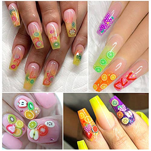 3D Fruit Nail Art Slices - Colorful DIY Crafts & Slime Supplies