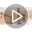 OCIOLI No Drill Curtain Holdbacks - 2 Pack Gold Metal Tiebacks