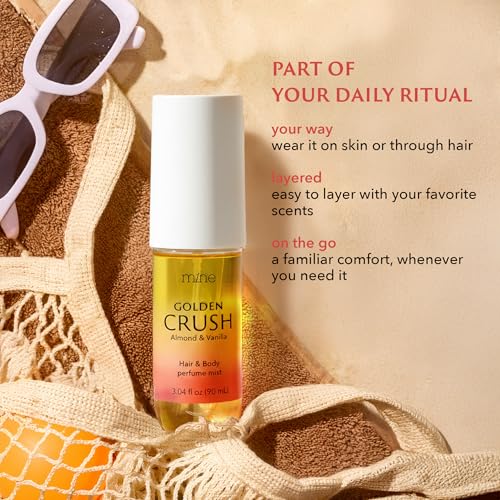 Golden Crush Hair & Body Mist ? Warm Gourmand Vanilla, Pistachio & Salted Caramel | Alcohol-Free, Hair-Safe ? 3.04 oz
