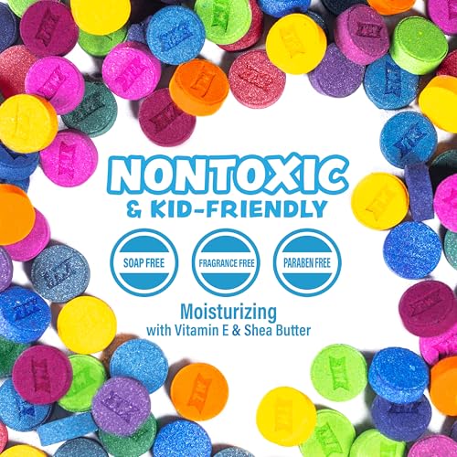 Tub Works® 120-Count Kids Bath Color Pops™ Refill Pack - Vibrant, Fragrance-Free, Moisturizing Bath Tablets for Color Brush