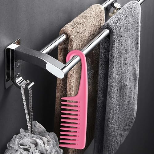 Wapodeai Wide Tooth Comb for Curly Hair - Pink Shower Comb