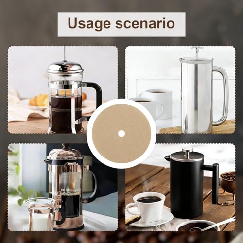 150 Count Disposable Coffee Filters for 34oz French Press
