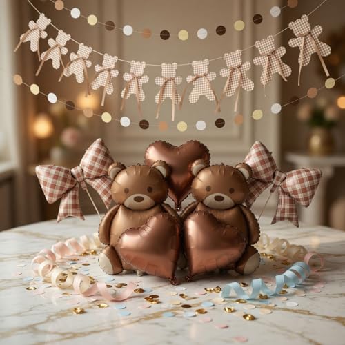 Woodland Bear Party Decorations Set - 8 Piece Birthday Kit