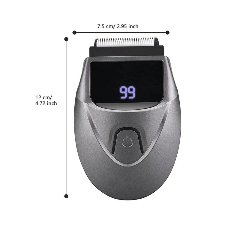 SUYOOULIN Self-Haircut Hair Clippers, Shortcut Grooming Haircut Kit, Waterproof Rechargeable Cordless Electric Hair Trimmer Men Head Clippers, 2 Cutting Heads, 4-in-1 Limit Comb (Silver)
