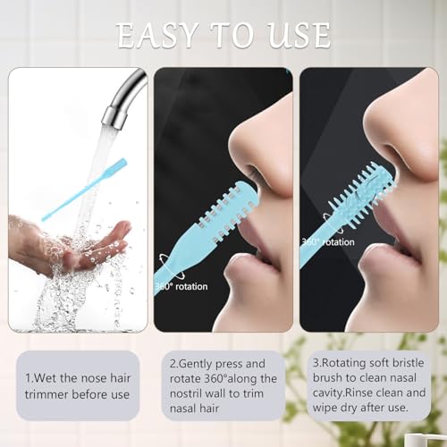 5Pcs 2-in-1 Nose Hair Trimmer for Men Women: 2026 New Portable Double Sided 360¡Æ Rotating Nasal Hair Cutter for Women Home Travel (Multicolor)