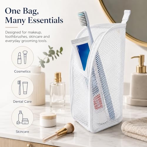 Tvisenva Foldable Clear Toiletry Bag - Lightweight Water-Resistant Organizer