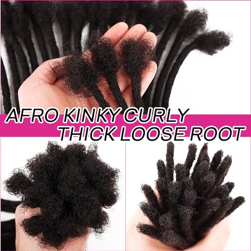 Orientdreads 100% Human Hair Dreadlock Extensions - 4in Natural Black