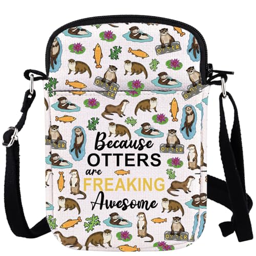 WCGXKO Otters Cr Zipper Pouch Crossbody Bag - Sea Otter Gifts Lover