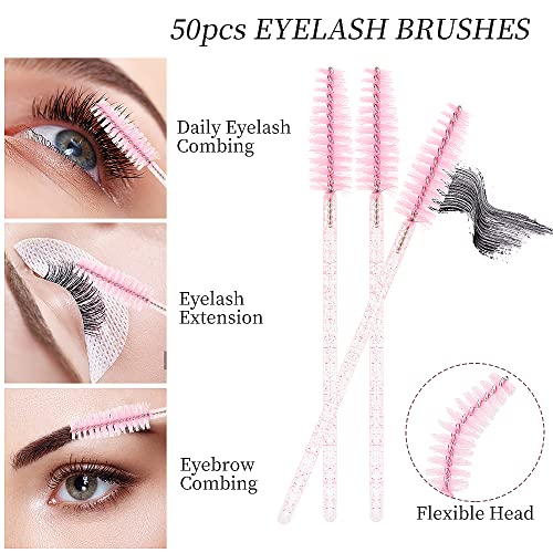 200 Pcs Disposable Eyelash Extension Supplies Kit - Spoolies & Brushes