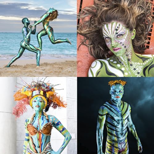 TAG Body Art Split Cake Face and Body Paint - Powder & Royal Blue 50g