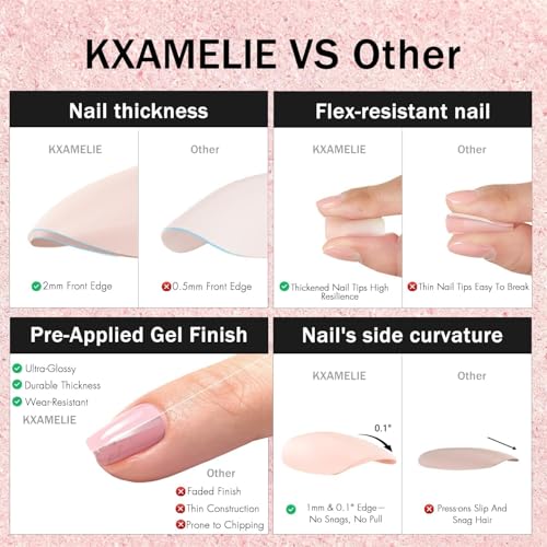 Pastel Yellow Short Coffin Press On Nails - 30 Pcs Acrylic Set