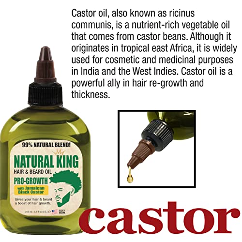 Natural King Jamaican Black Castor Shampoo & Beard Oil Set - 2 Piece