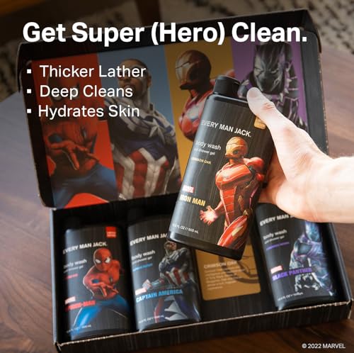 Every Man Jack Spider-Man Body Wash Gift Set - Fresh Air, 2 Pack
