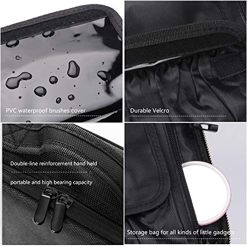 Bvser Black Travel Makeup Case & Organizer Bag with Dividers