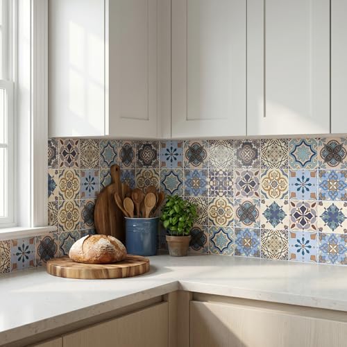 Moroccan Vinyl Decals 30-Pack - 4x4 Inch Waterproof Wall Stickers