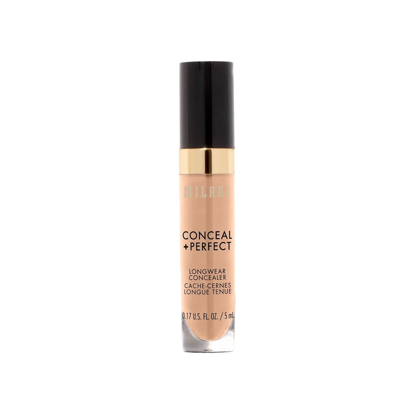 Milani Conceal + Perfect Longwear Concealer - Full Coverage with Hyaluronic Acid & Vitamin E | Medium Beige
