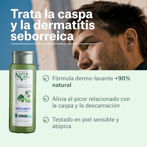 NaturVital Anti-Dandruff Shampoo with Organic Thyme & Hops Extracts